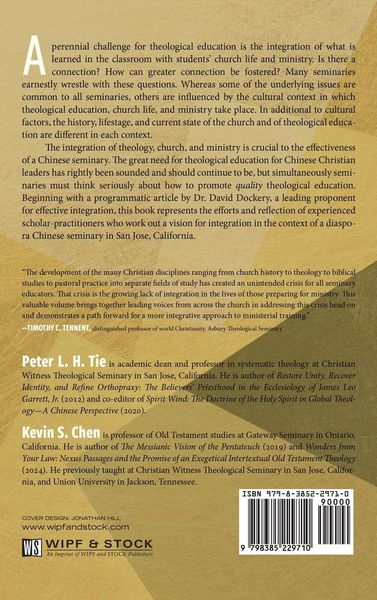 Produktbild: Integrating Theology, Church, and Ministry in a Chinese Seminary