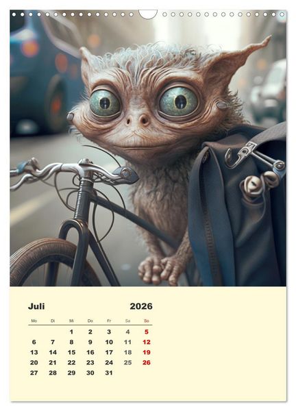 Produktbild: Kleine Gangster. Lustige Monster im Alltag (Wandkalender 2026 DIN A3 hoch), CALVENDO Monatskalender