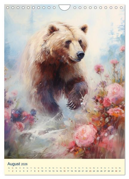 Produktbild: B&auml;ren. Duftige Aquarelle von Meister Petz (Wandkalender 2026 DIN A4 hoch), CALVENDO Monatskalender