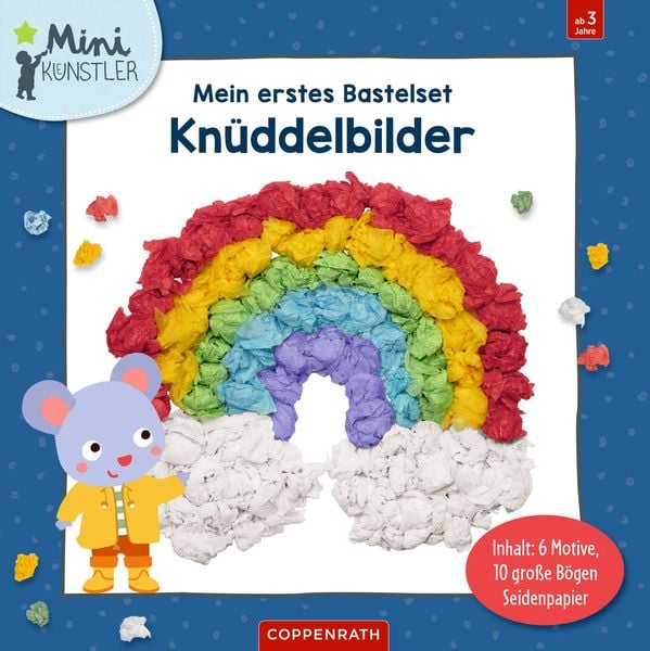 Produktbild: Mein 1. Bastelset: Kn&uuml;ddelbilder Regenbogen (Mini-K&uuml;nstler)