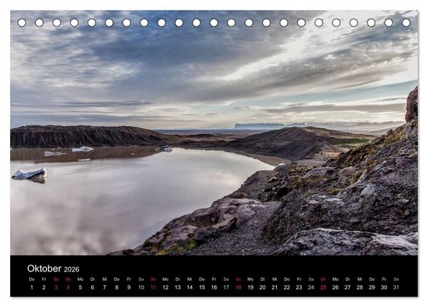 Produktbild: Island &ndash; Wunder aus Wasser (Tischkalender 2026 DIN A5 quer), CALVENDO Monatskalender