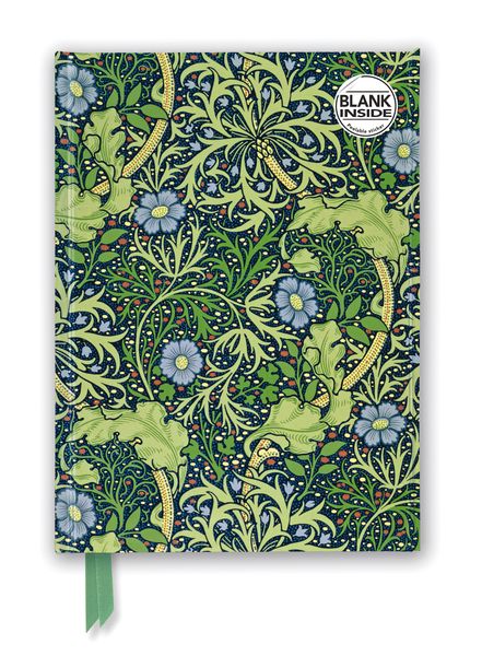 Premium Notizbuch Blank DIN A5: William Morris, Meeresalgen Tapetendesign