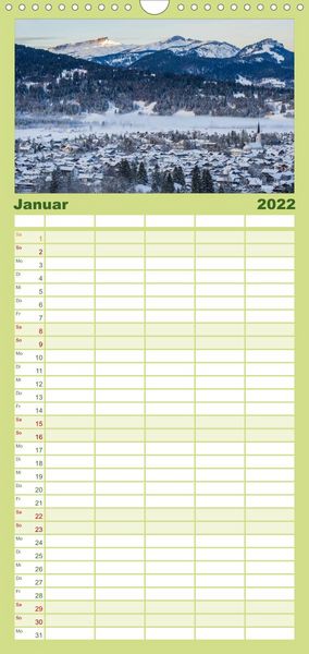 Produktbild: Familienplaner Rund um Oberstdorf (Wandkalender 2022 , 21 cm x 45 cm, hoch)