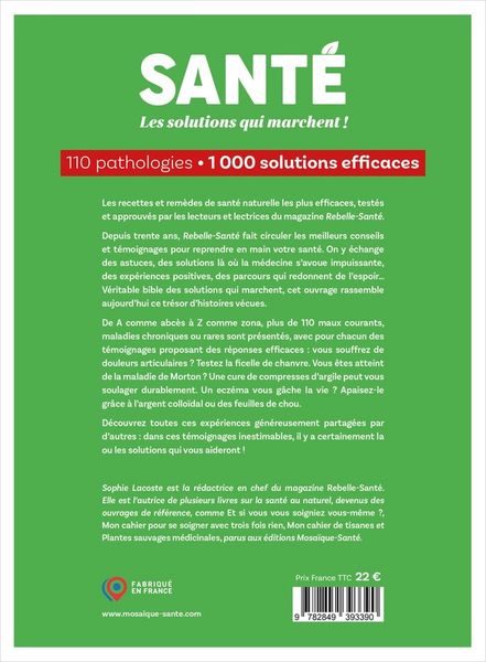 Produktbild: Sant&eacute; : les solutions qui marchent !
