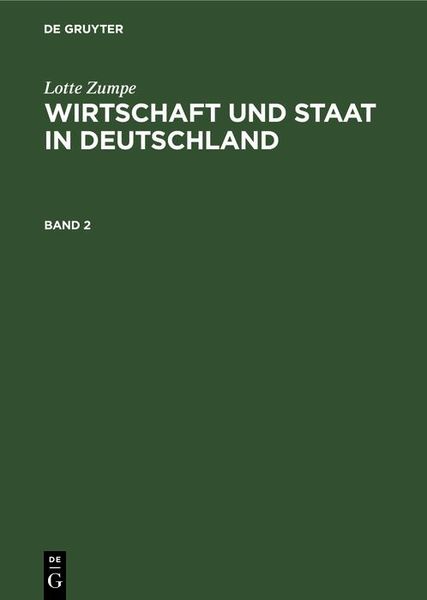 Produktbild: Wirtschaft und Staat in Deutschland w&auml;hrend der Weimarer Republik