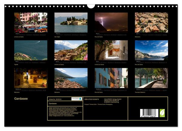 Produktbild: Gardasee (Wandkalender 2026 DIN A3 quer), CALVENDO Monatskalender