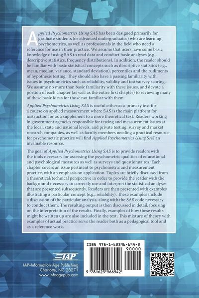 Produktbild: Applied Psychometrics Using SAS