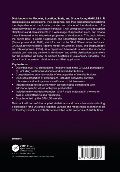 Produktbild: Distributions for Modeling Location, Scale, and Shape