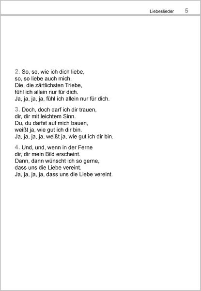 Produktbild: Die sch&ouml;nsten Liebeslieder. Das Liederbuch im Gro&szlig;druck f&uuml;r Senioren. Mit Noten