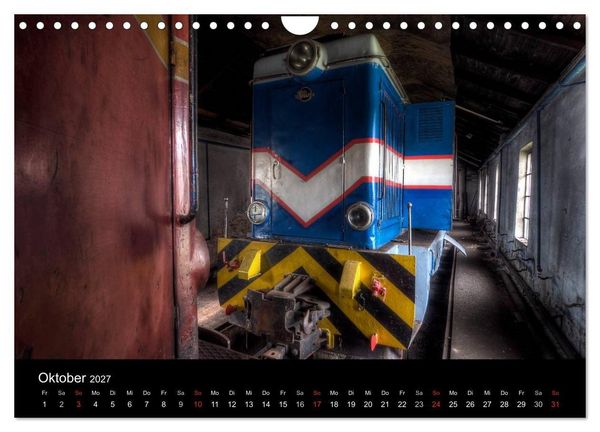 Produktbild: Verlassene Orte - Die Lokomotivwerkstatt (Wandkalender 2027 DIN A4 quer), CALVENDO Monatskalender