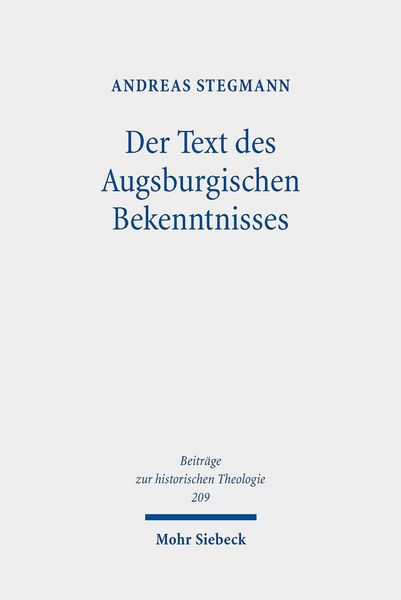 Produktbild: Der Text des Augsburgischen Bekenntnisses