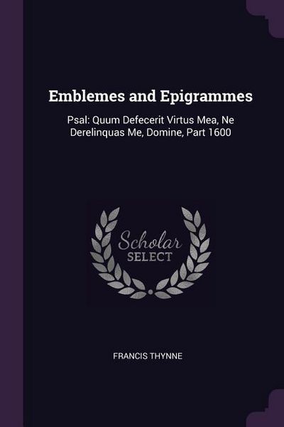 Produktbild: Emblemes and Epigrammes