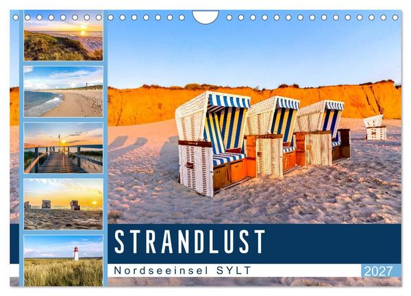 Produktbild: STRANDLUST Nordseeinsel Sylt (Wandkalender 2027 DIN A4 quer), CALVENDO Monatskalender