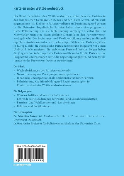Produktbild: Parteien unter Wettbewerbsdruck
