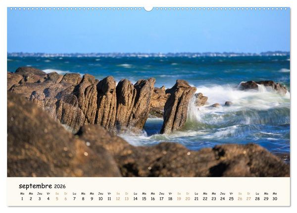 Produktbild: Rochers et mer (Calendrier mural 2026 DIN A2 vertical), CALVENDO calendrier mensuel