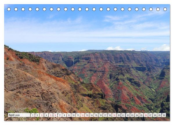 Produktbild: Hawaii the Aloha State (Tischkalender 2026 DIN A5 quer), CALVENDO Monatskalender