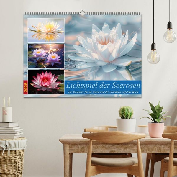 Produktbild: Lichtspiel der Seerosen (Wandkalender 2026 DIN A2 quer), CALVENDO Monatskalender