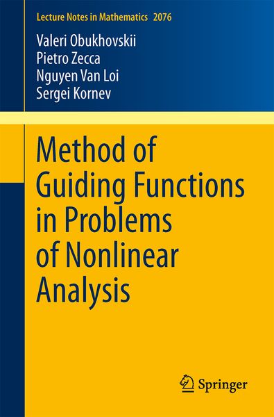 Produktbild: Method of Guiding Functions in Problems of Nonlinear Analysis