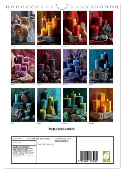 Produktbild: Hyggeliges Leuchten (Wandkalender 2026 DIN A4 hoch), CALVENDO Monatskalender