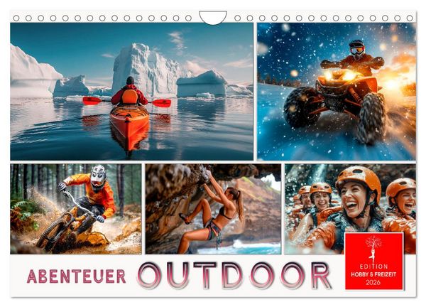 Abenteuer Outdoor (Wandkalender 2026 DIN A4 quer), CALVENDO Monatskalender