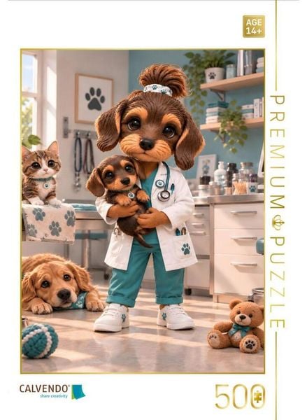 CALVENDO Puzzle Motte als Tierärztin | 500 Teile Lege-Größe 48 × 36 cm Foto-Puzzle für Erwachsene