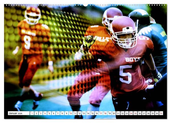 Produktbild: HEROES - American Football (hochwertiger Premium Wandkalender 2026 DIN A2 quer), Kunstdruck in Hochglanz