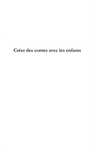 Produktbild: Creer des contes avec les enfants