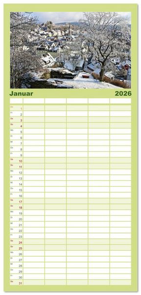 Produktbild: Familienplaner 2026 - Traumsch&ouml;ner Taunus mit 5 Spalten (Wandkalender, 21 x 45 cm) CALVENDO
