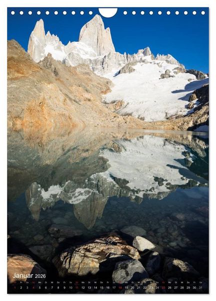 Produktbild: Majest&auml;tische Berge Cerro Fitzroy Patagonien (Wandkalender 2026 DIN A4 hoch), CALVENDO Monatskalender