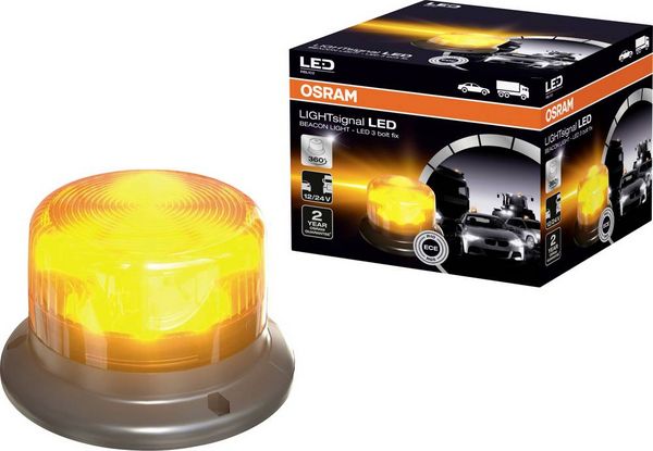 Produktbild: Osram Automotive Rundumleuchte Light Signal LED Beacon Light RBL102 12 V, 24 V &uuml;ber Bordnetz Schraubmontage Orange