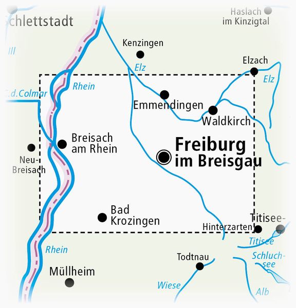 Produktbild: Publicpress Rad- und Wanderkarte Freiburg und Umgebung mit Kaiserstuhl 1:50.000