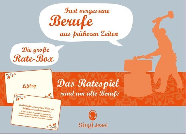 Fast vergessene Berufe. Das große Quiz-Spiel für Senioren. Auch mit Demenz. Das Spiel und Gedächtnistraining für Senioren rund um Berufe vergangener Tage. Spiele-Box mit 100 Karten