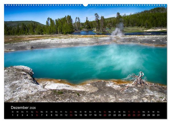 Produktbild: Traumziele in den USA. Der Yellowstone National Park (Wandkalender 2026 DIN A2 quer), CALVENDO Monatskalender