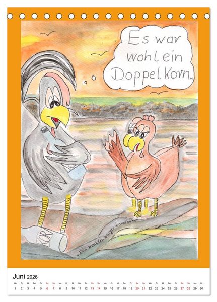 Produktbild: Das mecklenburger Landhuhn "Krisenh&uuml;hner" (Tischkalender 2026 DIN A5 hoch), CALVENDO Monatskalender