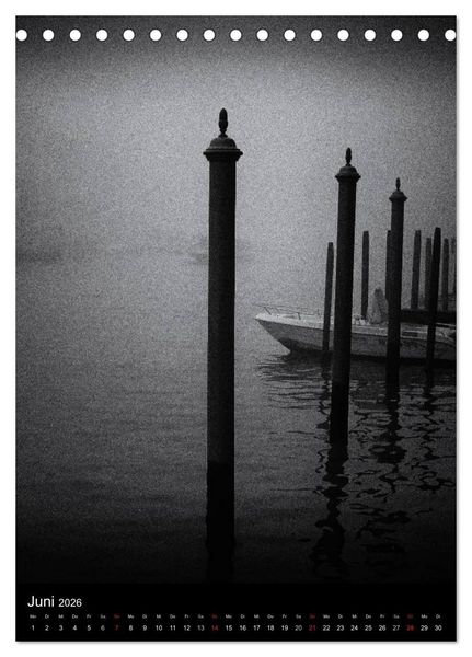 Produktbild: Venice Noir - Das etwas andere Venedig (Tischkalender 2026 DIN A5 hoch), CALVENDO Monatskalender