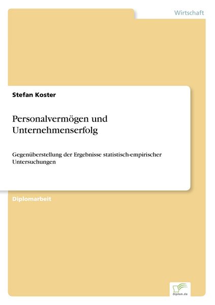 Produktbild: Personalverm&ouml;gen und Unternehmenserfolg