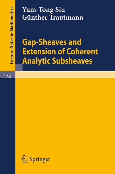 Produktbild: Gap-Sheaves and Extension of Coherent Analytic Subsheaves