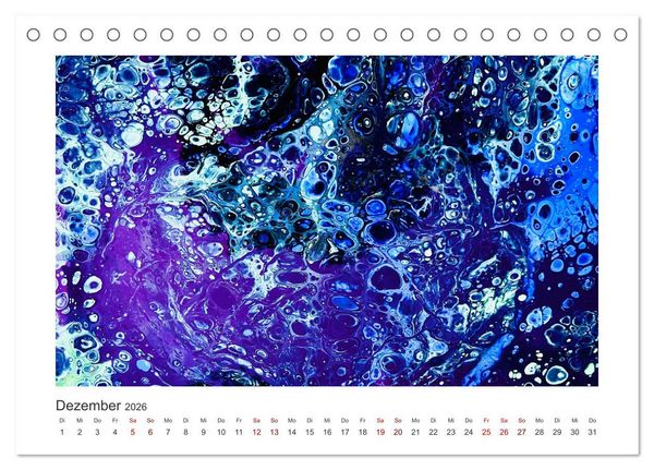 Produktbild: Dein abstraktes Jahr mit der Farbe Purpur (Tischkalender 2026 DIN A5 quer), CALVENDO Monatskalender