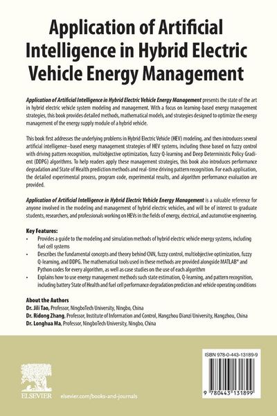 Produktbild: Application of Artificial Intelligence in Hybrid Electric Vehicle Energy Management