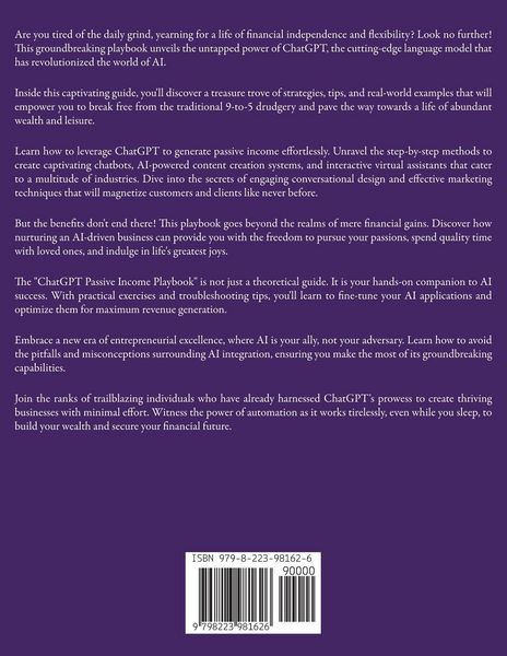 Produktbild: ChatGPT Cashflow Build Your own Artificial Intelligence, Passive Income Empire on Autopilot