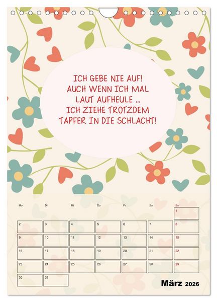 Produktbild: K&ouml;nigin &uuml;ber alles! Typokalender f&uuml;r starke Frauen (Wandkalender 2026 DIN A4 hoch), CALVENDO Monatskalender