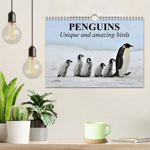Produktbild: Penguins Unique and amazing birds (Wall Calendar 2026 DIN A4 landscape), CALVENDO 12 Month Wall Calendar