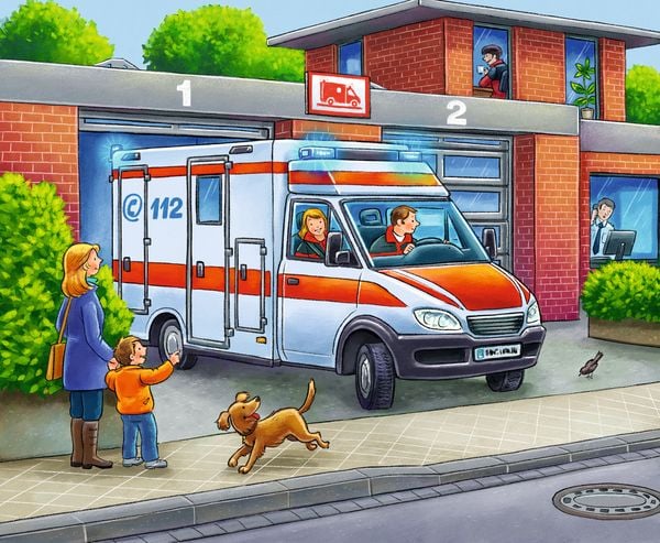 Produktbild: Puzzles Polizei, Feuerwehr & Co. 3 Motive