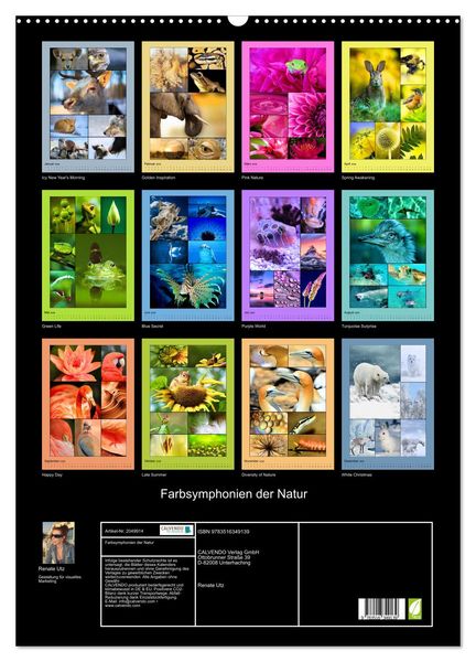 Produktbild: Farbsymphonien der Natur (Wandkalender 2026 DIN A2 hoch), CALVENDO Monatskalender