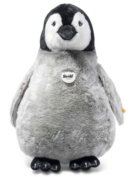 Produktbild: Steiff 075728 - Flaps Pinguin, stehend, grau, Pl&uuml;sch, 60 cm