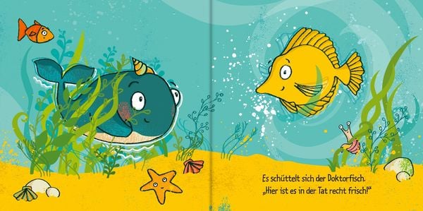 Der kleine Wal braucht einen Schal