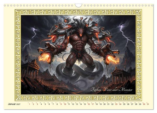 Produktbild: Ungeheuer der griechischen Mythologie (Wandkalender 2027 DIN A3 quer), CALVENDO Monatskalender