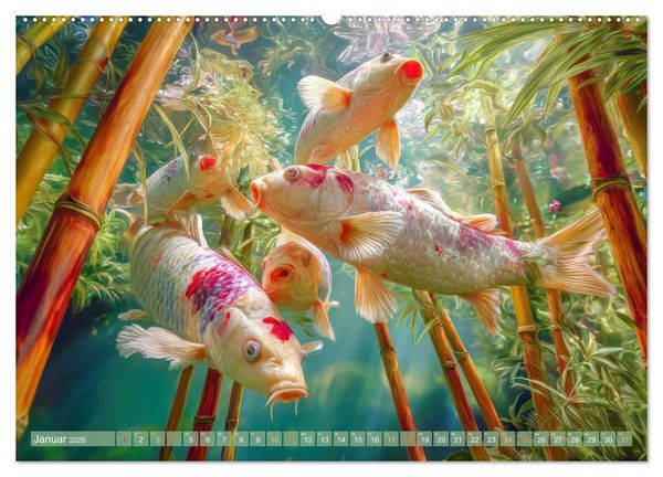 Produktbild: Kois - Ein Juwel unter Fischen (hochwertiger Premium Wandkalender 2026 DIN A2 quer), Kunstdruck in Hochglanz
