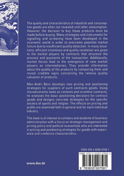 Produktbild: Strategies in Markets for Experience and Credence Goods