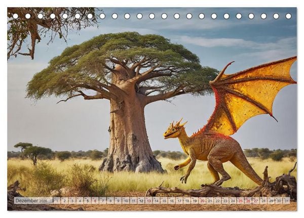 Produktbild: Drachen - Herrscher der Welt (Tischkalender 2026 DIN A5 quer), CALVENDO Monatskalender